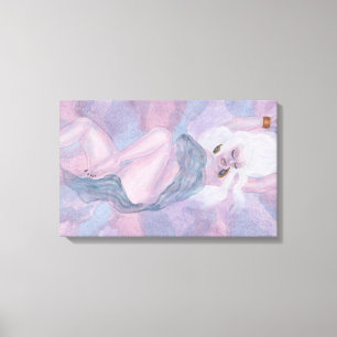 Venus, Goddess, Watercolor, Love, Fantasy, art Canvas Print