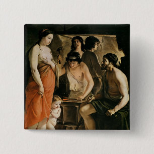 Venus in Vulcan's Forge, 1641 2 Inch Square Button