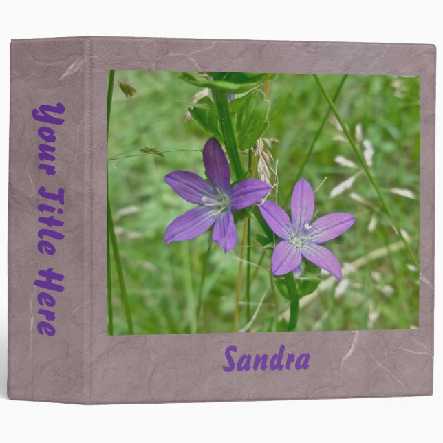 Venus Looking Glass Wildflower & Grasshopper Binder (Front/Spine)