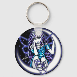 "Venus Moon"  Celestial Fairy Art Keychain