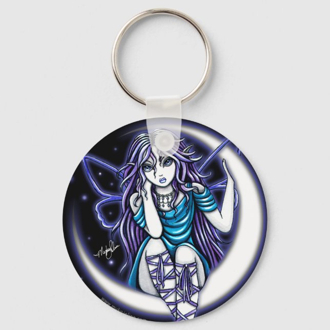 "Venus Moon"  Celestial Fairy Art Keychain (Front)