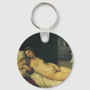 Venus of Urbino by Titian, Renaissance Art Keychain