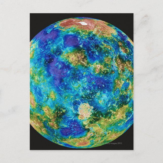 Venus Under False Colour Postcard (Front)