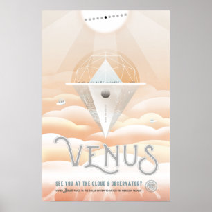 Venus Vintage Space Travel Poster