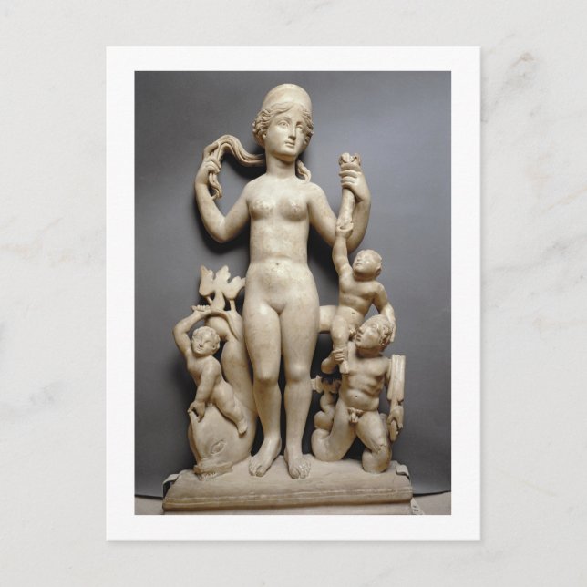 Venus with putti, a triton and a dolphin, Roman, 4 Postcard (Front)