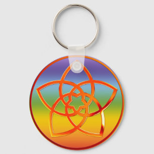 Venusblume / Venus Flower RED chakren colours Keychain
