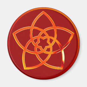 Venusblume / Venus Flower RED dark red Magnet