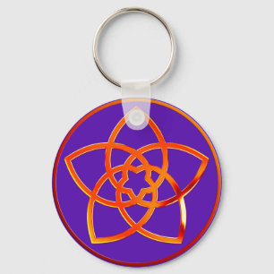 Venusblume / Venus Flower RED violet Keychain