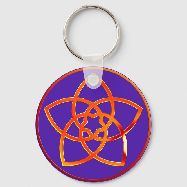 Venusblume / Venus Flower RED | violet Keychain (Front)
