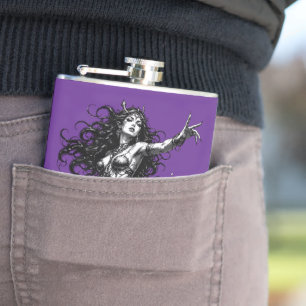 Vepar’s Oceanic Ascension Illustration Hip Flask