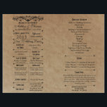 Ver 3 Custom Wedding Program Template for Fan<br><div class="desc">Custom Wedding Program Template for Fan with Ushers. Simply fold the program in half and glue a stick in the middle to turn your wedding program into a fan.</div>