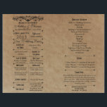 Ver 3 Custom Wedding Program Template for Fan<br><div class="desc">Custom Wedding Program Template for Fan with Ushers.  Simply fold the program in half and glue a stick in the middle to turn your wedding program into a fan.</div>