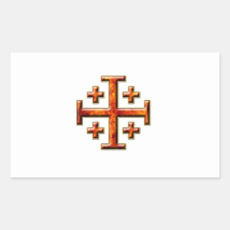Ver 3 – Jerusalem Cross - Clear Back Sticker