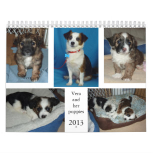 Vera and her puppies calendar