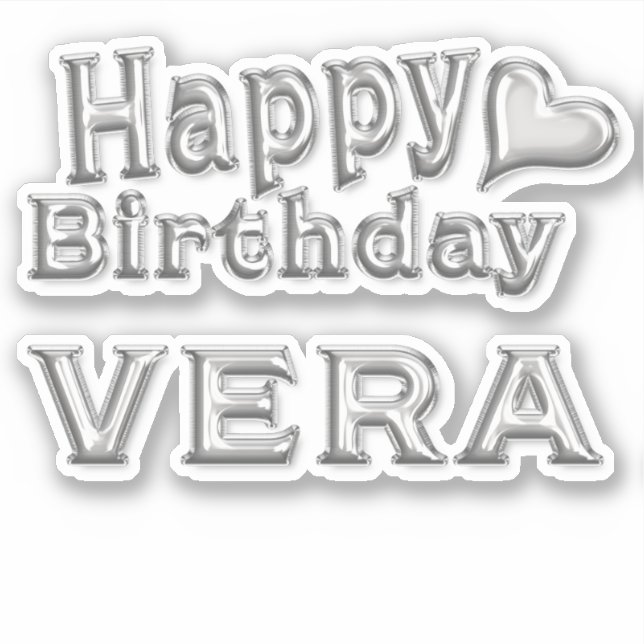 Vera Happy Birthday Autocollants (Devant)