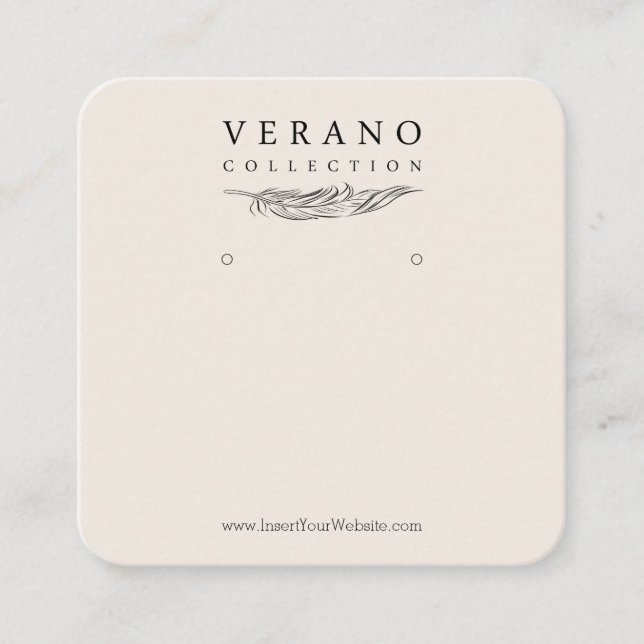 Verano Earring Square Business Card (Front)