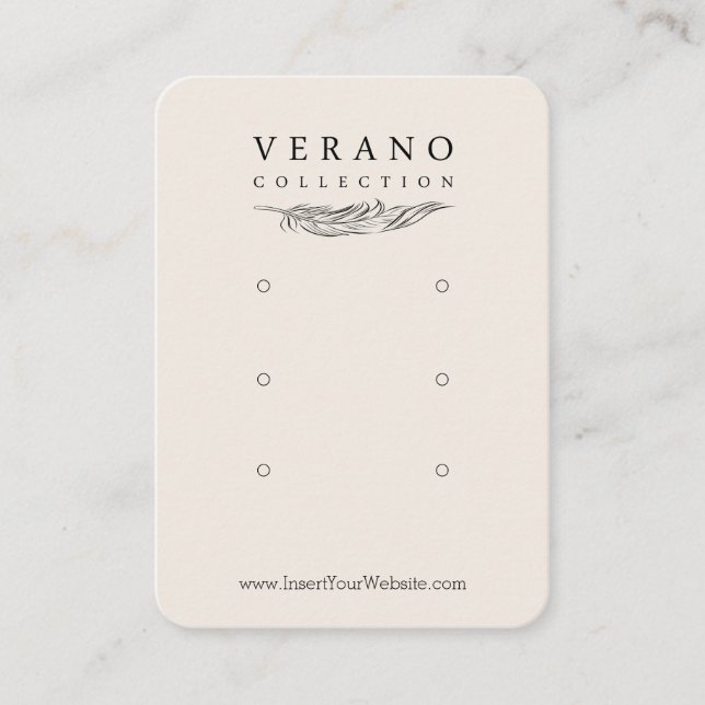 Verano Mighty Earring Multi Vertical Business Card (Front)