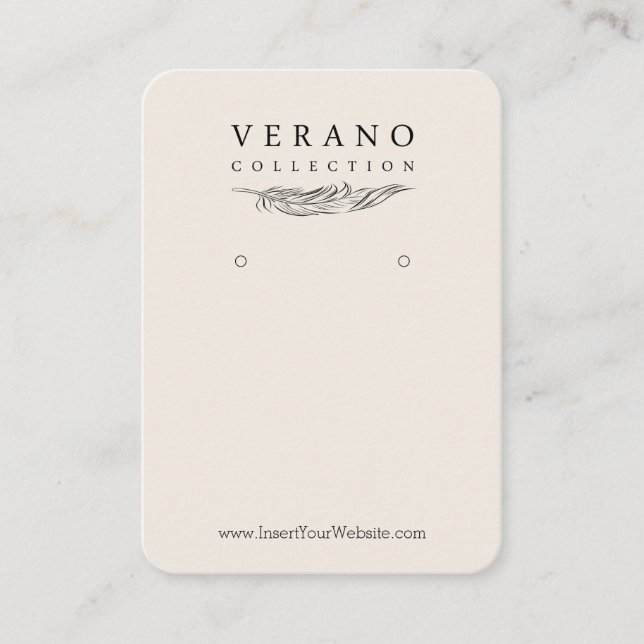 Verano Mighty Earring Vertical Business Card (Front)