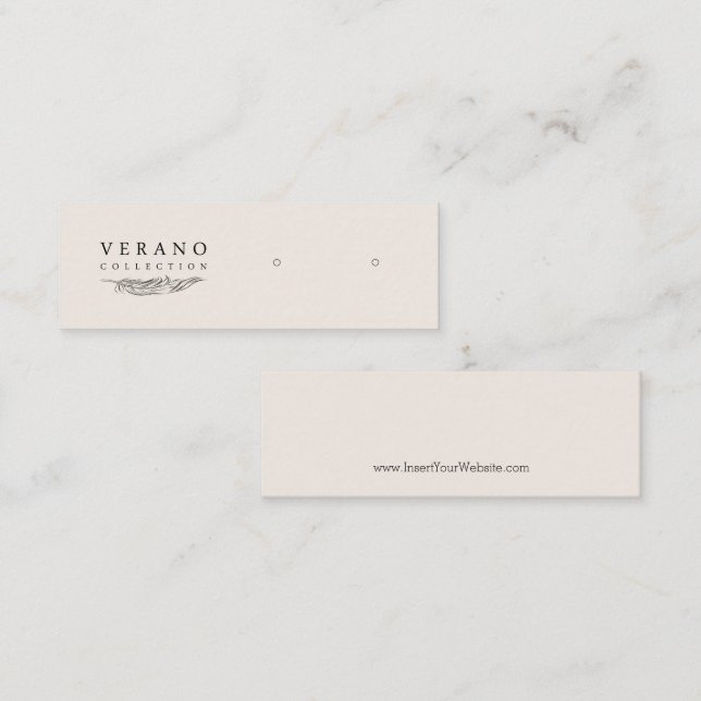 Verano Mini Earring Horizontal Mini Business Card (Front/Back)