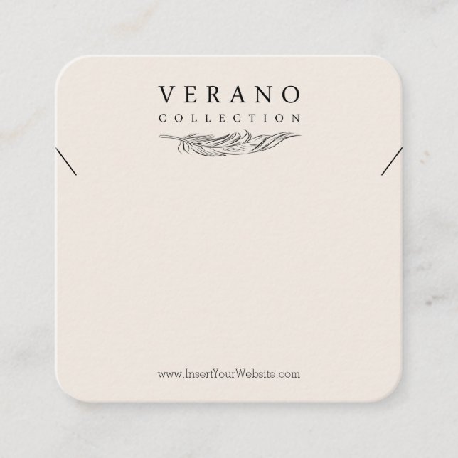 Verano Necklace Square Business Card (Front)