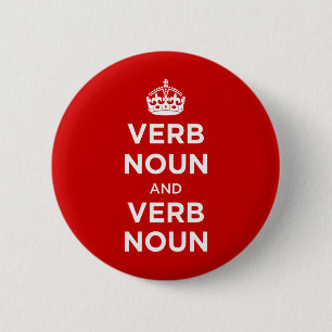 Verb Noun and Verb Noun 2 Inch Round Button