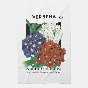 Verbena Seed Packet Label Kitchen Towel