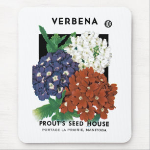 Verbena Seed Packet Label Mouse Pad