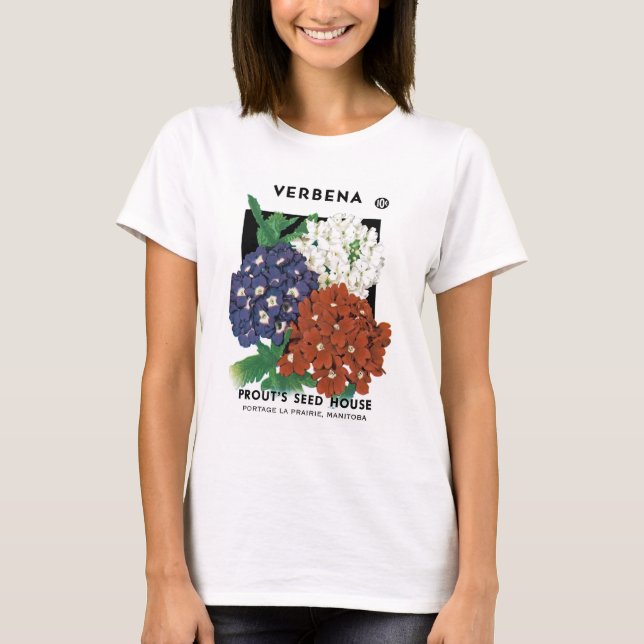Verbena Seed Packet Label T-Shirt (Front)