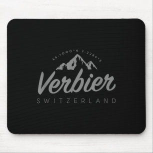 Verbier Mountain Vacation Skiing Switzerland  Mouse Pad