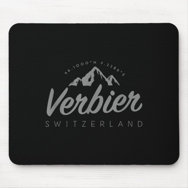 Verbier Mountain Vacation Skiing Switzerland  Mouse Pad (Front)