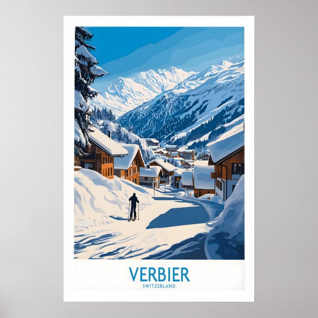 Verbier Ski Poster Switzerland 1 (Front)