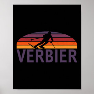 Verbier Swiss Switzerland Ski Resort Snowboarding  Poster