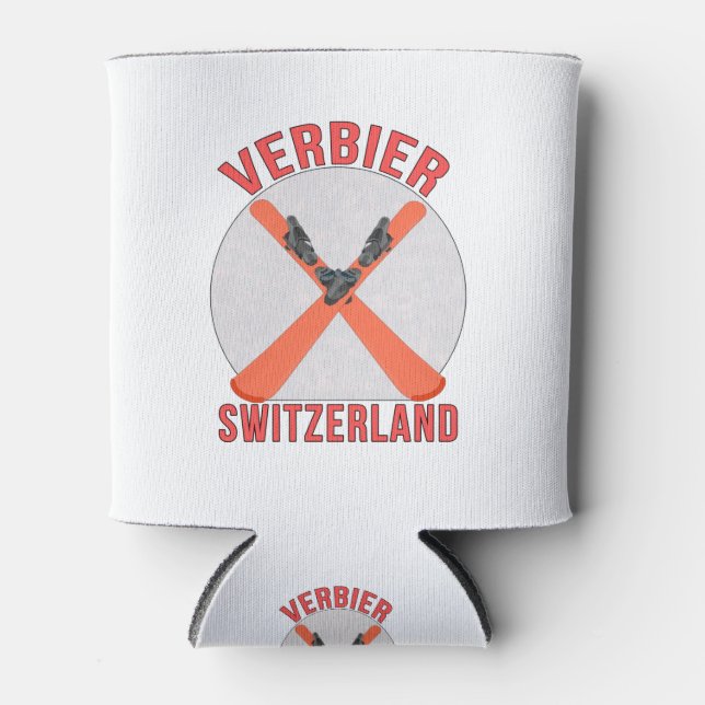 Verbier, Switzerland Can Cooler (Front)