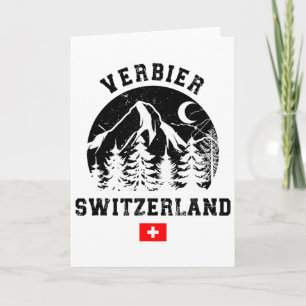 Verbier Switzerland Ski Resort Alps Alpine Skiing Card