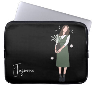 Verdant Blossom Customizable Laptop Sleeve