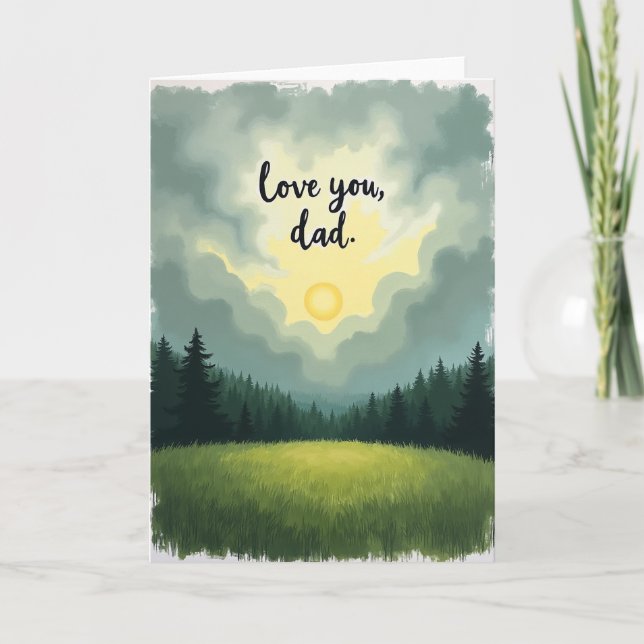 Verdant Fathers Day Love Card (Front)