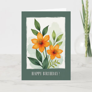 Verdant Foliage Birthday Card