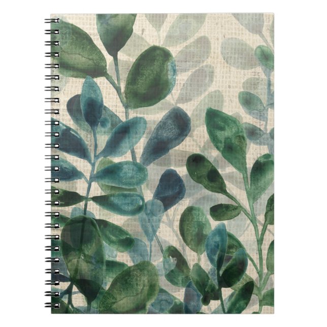 Verdant Sophistication - Tropical Leaves Notebook (Front)