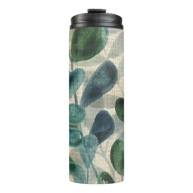 Verdant Sophistication - Tropical Leaves Thermal Tumbler (Front)