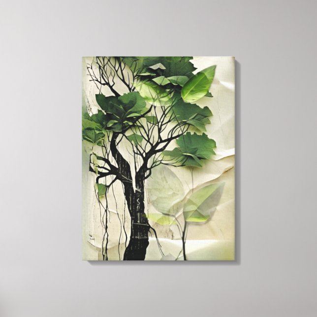 Verdant Tree of Life Painting Canvas Print (Front)