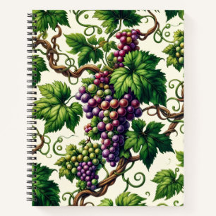 Verdant Vineyard Bliss: A Tapestry of Grapevines Notebook