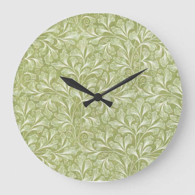 Verdant Whimsy Floral Wall Clock (Front)