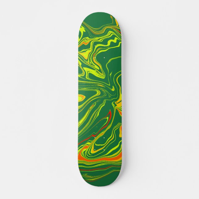  verde con amarillo skateboard (Front)