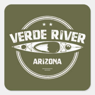Verde River Arizona Kayaking Square Sticker