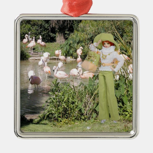 Verdi at the Houston Zoo Metal Ornament (Front)