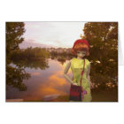 Verdi, coucher du soleil de lacs windmill,