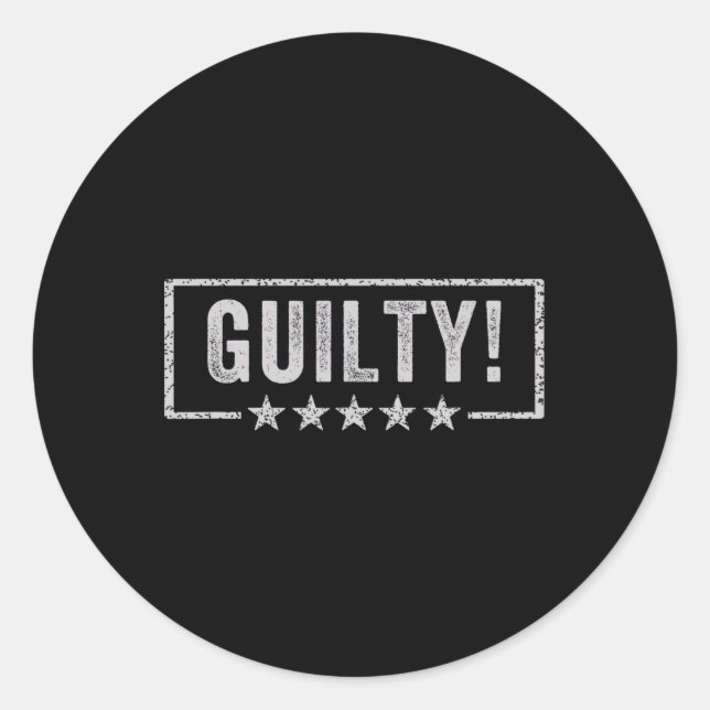 Verdict Impeached Convicted Felon 45 Funny Anti Tr Classic Round Sticker (Front)