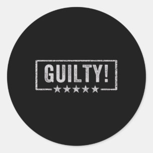 Verdict Impeached Convicted Felon 45 Funny Anti Tr Classic Round Sticker