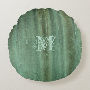 Verdigris Bronze Round Pillow