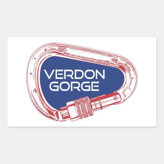 Verdon Gorge France Rock Climbing Carabiner Sticker (Front)